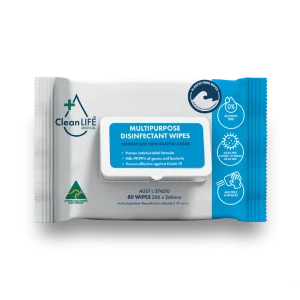 CleanLIFE Multipurpose Disinfectant And Detergent Wipes Soft Pack